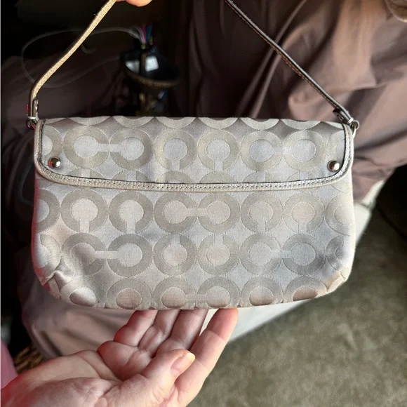 Coach Beige Signature Shoulder Bag - Picture 2 of 3